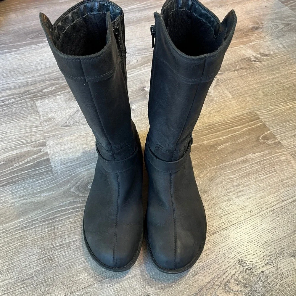 Merrell Captiva Buckle Down Black Leather Waterproof Boots J69130 Womens 8.5